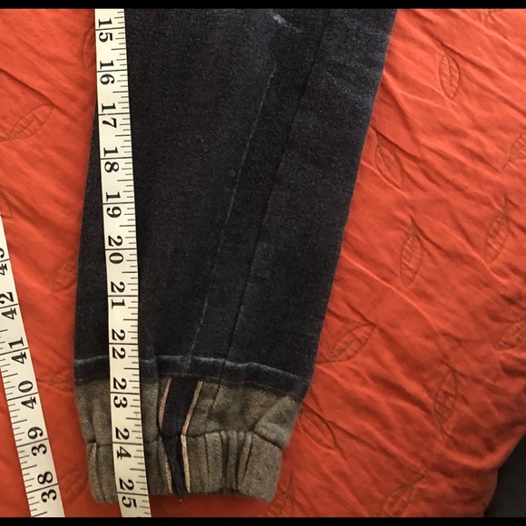 SOLD*SOLD****RAG & BONE*SHEFFIELD JOGGER*XS*BLUE*FAUX DISTRESS JEANS*LASER PRINT - Picture 8 of 9